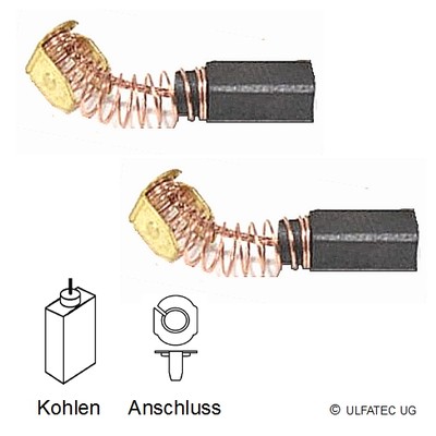 Kohlebürsten PROTOOL PDP 20-2 EAQ, PDP 24-2 EAQ Ersetzt 627005 - 5x8x14mm (2179)