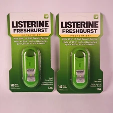 Pack of 2 Listerine Freshburst Oral Care Pocket Mist 140 Mists Sprays 7.7mL NEW