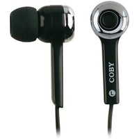 Coby CV-E31BK MP3 Super Bass Digital Stereo Earphones CVE31 Black