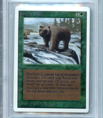 MTG Unlimited Grizzly Bears BGS 8.0 NM/MT Card Magic Amricons 3932