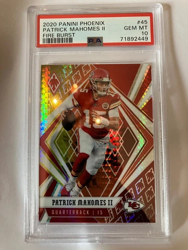 2020 Panini Phoenix PATRICK MAHOMES FIRE BURST CHIEFS #45 PSA 10 GEM MINT