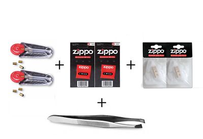 Zippo Zubehör (ReLife) Set 2 inkl. 2x Watte, 2x Docht, 2x Feuerstein u. Pinzette