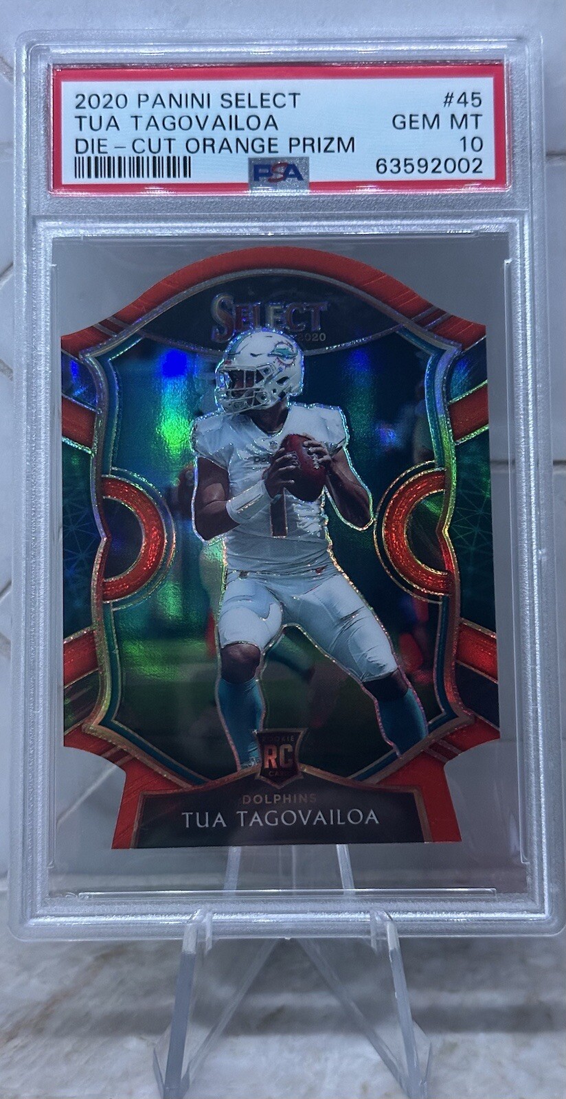 2020 Select Tua Tagovailoa Orange Prizm Die Cut Rookie RC #45 PSA 10 Z570 NFL!🔥