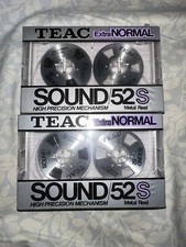 Teac Sound 52s Extra Normal Metal Reel Cassette Tape (lot Of 2)