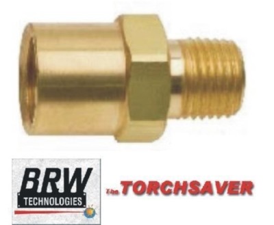 Western AW-15A RH B-size inert gas Argon Fitting x 1/4 Pipe Thread / A-404