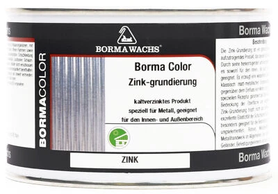 BORMA Hoch% Zinkfarbe Kaltverzinkung Zink flüssig Zinkstaubfarbe Metallschutz 375ml