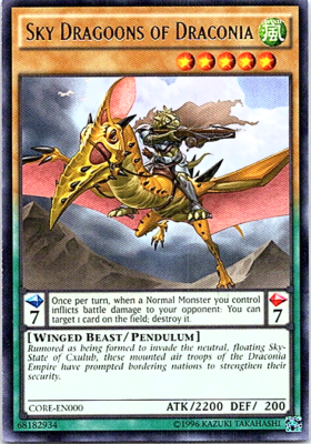 Sky Dragoons Of Draconia CORE-EN000 Yu-Gi-Oh! Light Play Unlimited