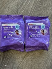 2 Pack Cvs Ultra-Soft Cleansing Wipes. 20 Wipes Pre Bag. Fresh Scent