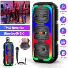 2000W Portable Bluetooth Speaker Sub woofer Heavy Bass Sound System Party