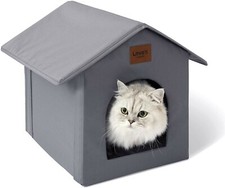 Outdoor Cat House Weatherproof for Winter Collapsible Warm Cat House for Outdoor