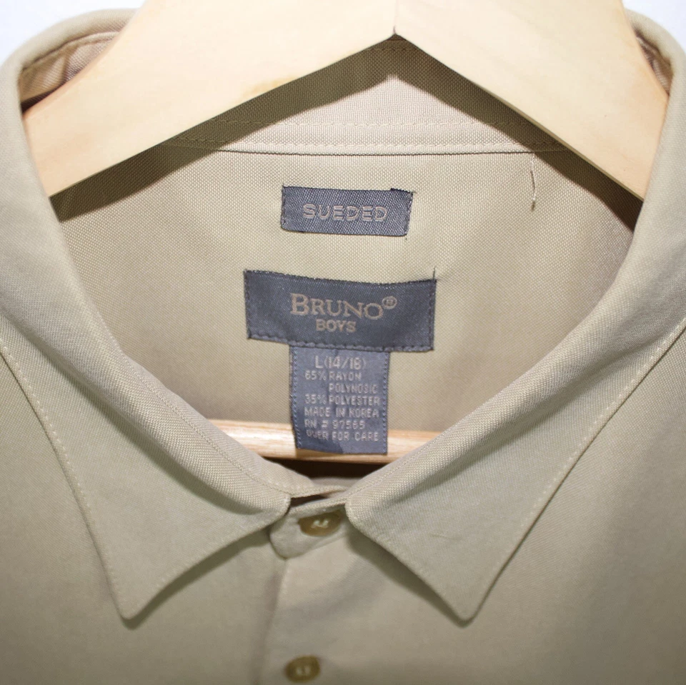 Camisa Bruno Boys Gamuza Pesada Abotonada - Doblar 14/16 Foto 4 de 4