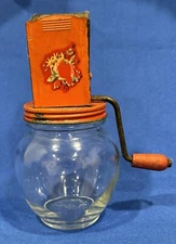 Hazel Atlas Glass Hand Nut Grinder #5935 VTG Holiday