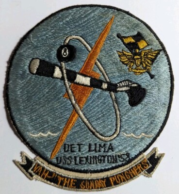 VA-75 Squad Patch - Det Lima USS LEXINGTON  The Sunday Punchers - Skyraider Unit