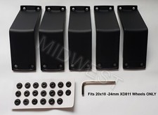 811fin21024nabs Matte Black Xd Rockstar 2 Wheel Rim Inserts New 20x10 -24mm Only