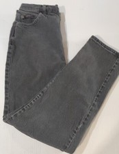 Vintage Lee Riders Black Denim Mom Jeans 30x28 Made in USA High Waist