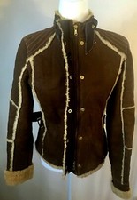  NEW Fay Lovely Chocolate Brown Lamb Shearlin...
