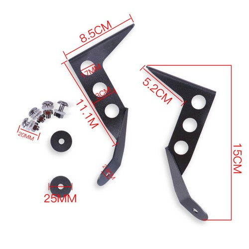 Nero Parabrezza parabrezza in ABS per Benelli Leoncino 250 250B BJ250 - Foto 6 di 8