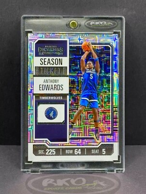 Anthony Edwards RARE MOJO TICKET REFRACTOR SSP INVESTMENT CARD MVP MINT