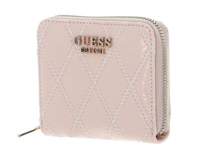 GUESS Adi SLG Zip Around Wallet S Geldbörse Light Peach lachsfarben Neu