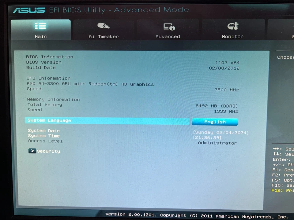 Asus F1A55-M LX Plus MB + AMD A4-3300 CPU + (2x) ADATA 4GB RAM - Image 2 of 4