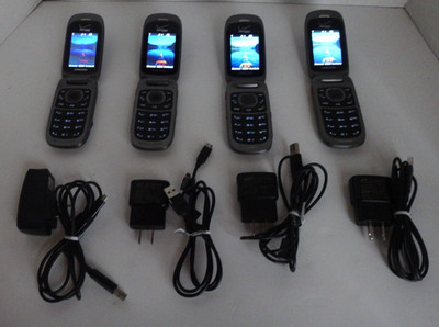 LOT OF FOUR Samsung Convoy 2 SCH-U660 RUGGED Handheld Flip Phone PUSH TO TALK