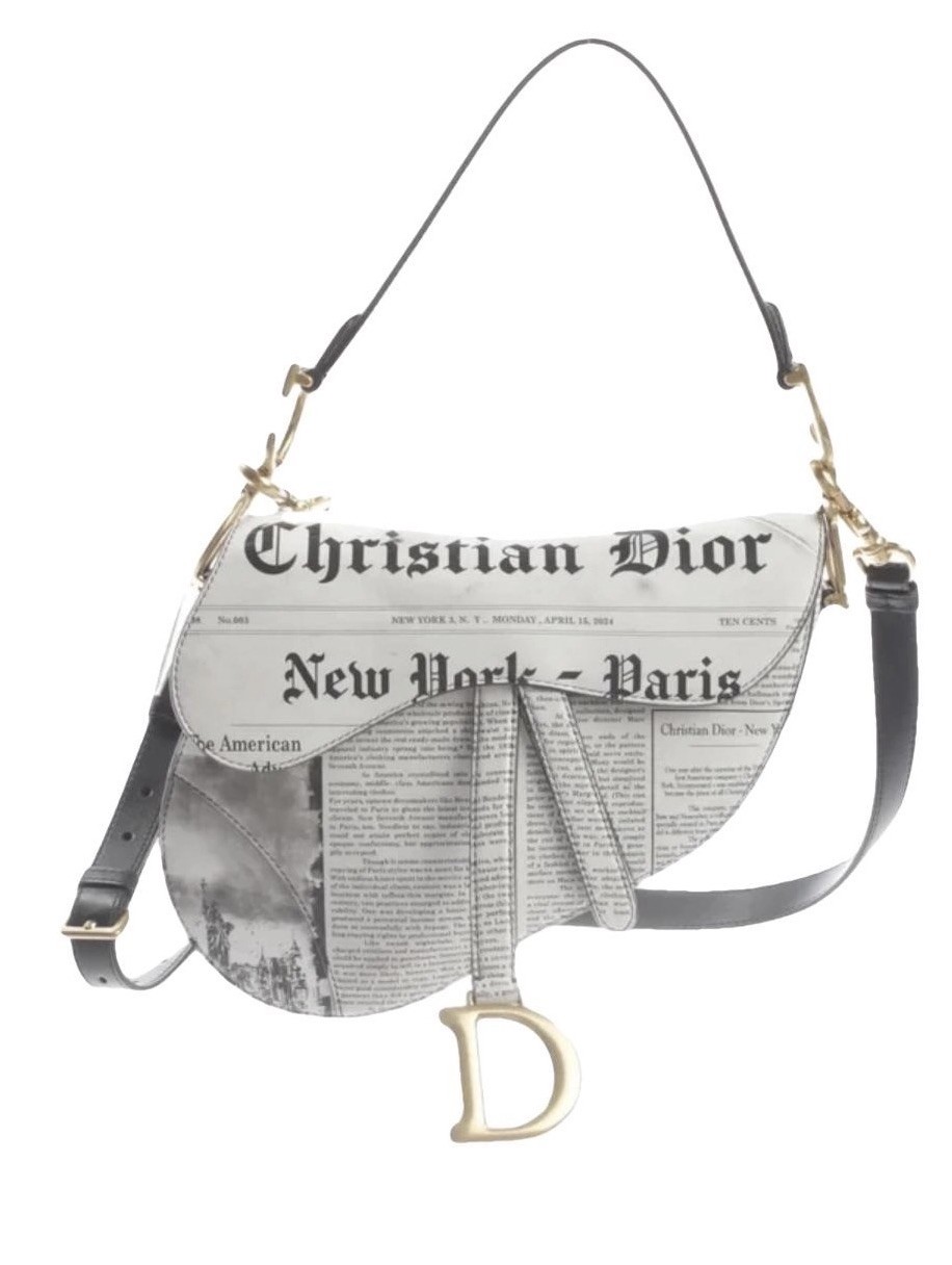 Christian Dior Newspaper Saddle Bag