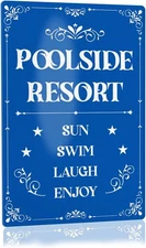 Funny Pool House Tin Metal Signs Home Décor 8x12 Poolside Tiki Bars Deocr for Po