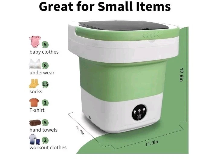 Portable Washing Machine Mini Washer Foldable Washer Spin Dryer Small Travel. W4 - Image 2 of 4