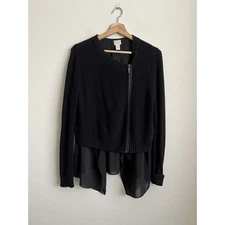 Chico’s Minerva Two-In-One Cardigan sweater Women’s Large  Black