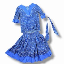 Square Dance Outfit Stars Celestial Skirt Vintage Square Up Blouse