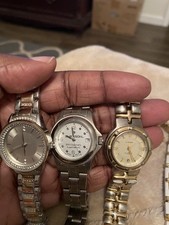Lot Of Three Silvertone Women’s Watches For Parts Or Repair