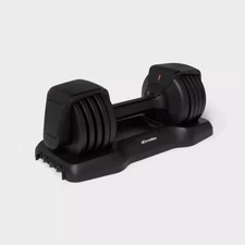 ALL IN MOTION ADJUSTABLE DUMBBELL 25LBS STEEL & PLASTIC, SINGLE PIECE - BLACK