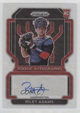 2022 Panini Prizm Rookie Auto White Wave Prizm /50 Riley Adams #RA-RA Auto RC