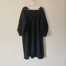 Eloquii Dress Women’s Size 22 Black A Line 3/4 Sleeve