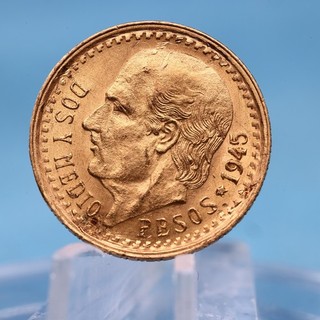 Mexico 2 5 Pesos 1945 Hidalgo 2 0833 Gramm 900 Gold Vz