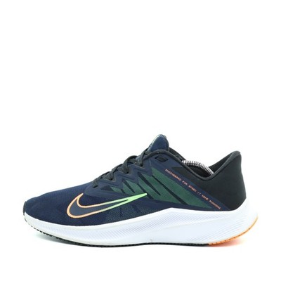 Nike Herren Quest 4 Sneaker Blau Mesh Niedrig Atmungsaktiv Laufschuh EU 45