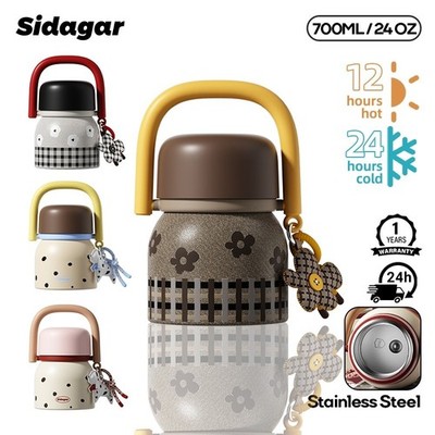 Sidagar 24 oz Insulated Food Container 12h Heat Retention with Foldable Spoon
