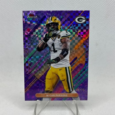 Micah Parsons 2025 Topps Finest Rare Purple X-Fractor /75 #281