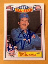 Davey Johnson (RIP) AUTOGRAPH On-card New York Mets 1988 Topps All-Star Game 12