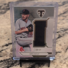 2018 Topps Triple Threads Chris Sale #SJR-CS2 Silver 10/27 Red Sox Jumbo Relic