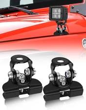 Led Hood Mounts, Universal Led Light Bar Mounting Brackets Stainless Steel Black