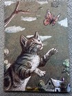ACEO ORIGINAL Tabby Cat “Butterfly Seeker” Artist Jacob Landis 2026 Acrylic — photo 1