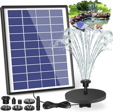 AISITIN 6,5W Solar Brunnen mit Batterie-Backu...