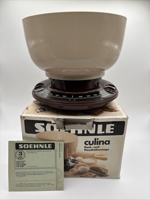 SOEHNLE Kitchen Food Scale Germany VTG GREAT Condition Brown Cream 2 KG 1260