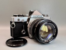 Exc 5 Olympus OM-1 Film Camera G. Zuiko Auto-S 50mm F/1.4 Lens From Japan