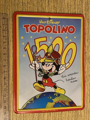 WALT DISNEY COMIC BOOK 1500 COMMEMORATIVE TIN MOUSE PLATE 1500 - RARE B9
