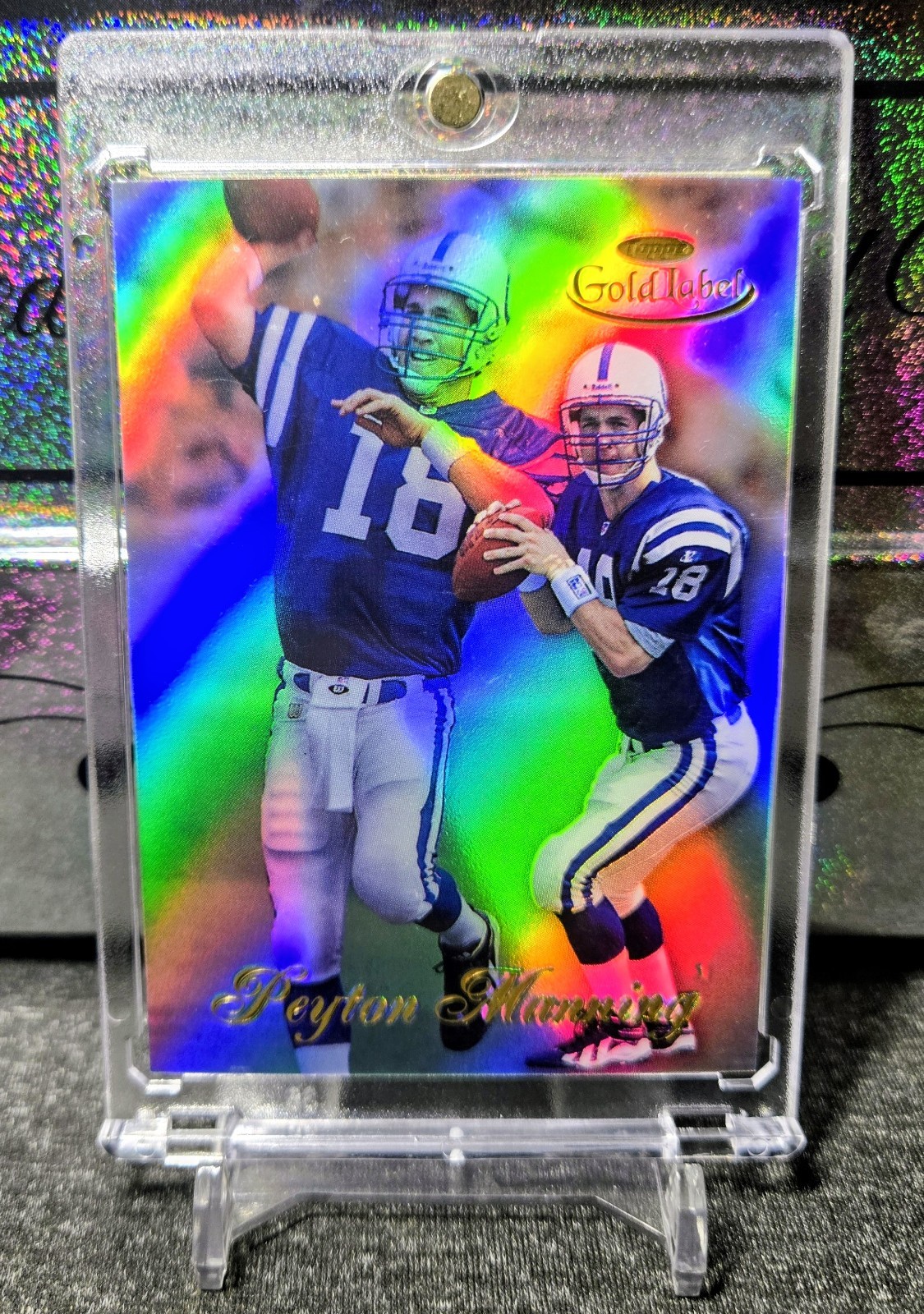 Peyton Manning Rookie 1998 Topps Gold Label - #20 Class 1 RC EX HOF SP Colts