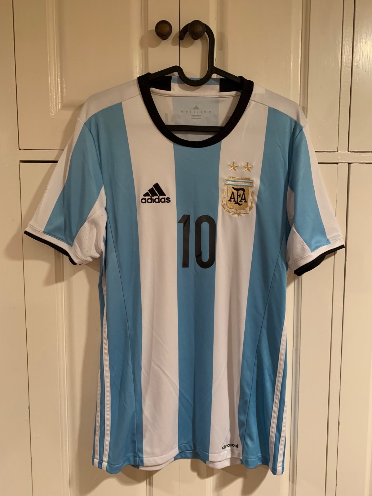 2016-2017 Argentina Home Lionel Messi #10 Adidas Jersey (Size S) (New)