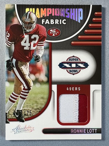 Ronnie Lott [Gold] #CF-12 2022 Panini Absolute Championship Fabric card