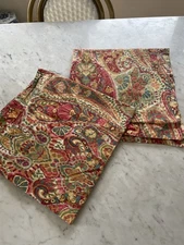 Gorgeous Pair Of Euro Pottery Barn Floral Pillow Covers Or Shams Set Of 2
